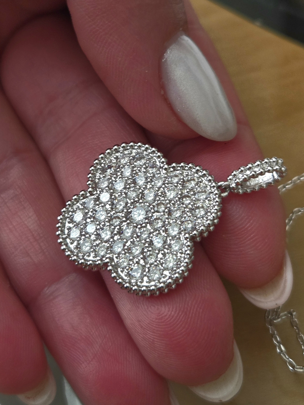 Fashion Designer Vintage Clover Necklace Sterling Silver Gold-Plated Jewelry - Picture 9 of 14